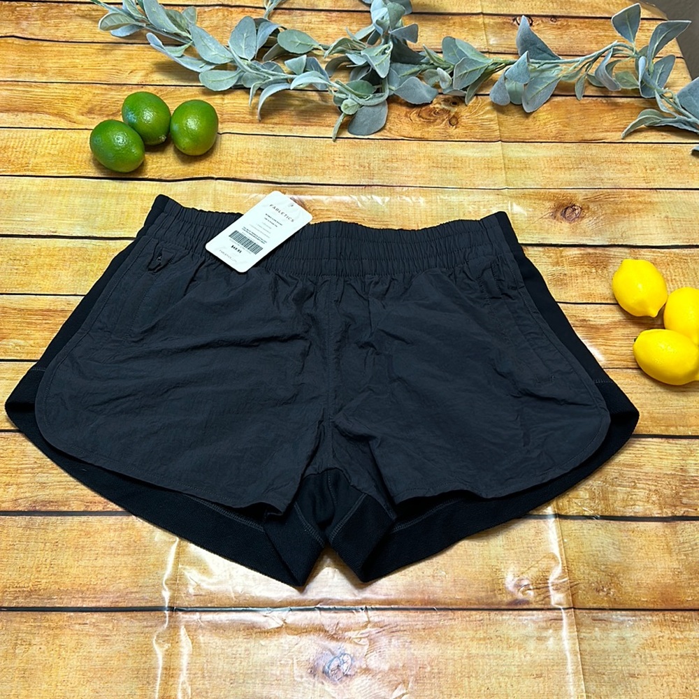 Black fabletics shorts large NWT
